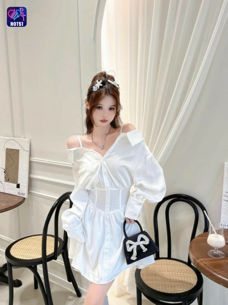 Beautiful girl live stream on Hot51 app