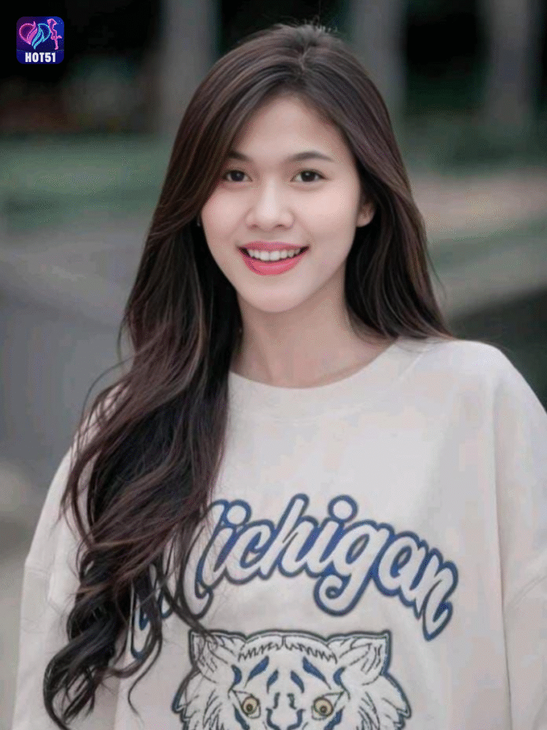 Beautiful girl live stream on Hot51 app