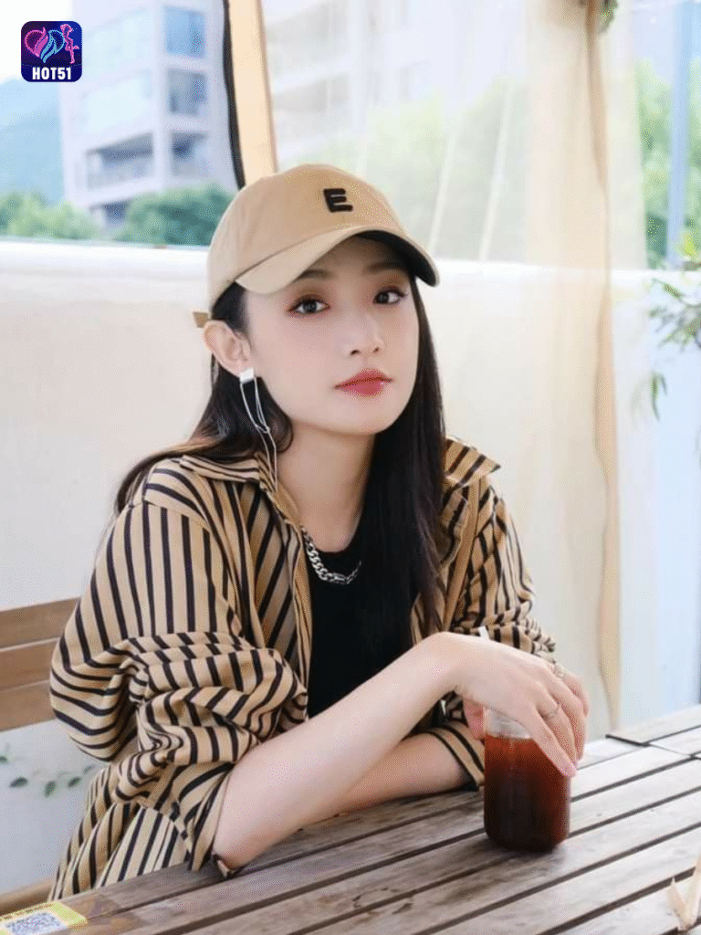 Beautiful girl live stream on Hot51 app