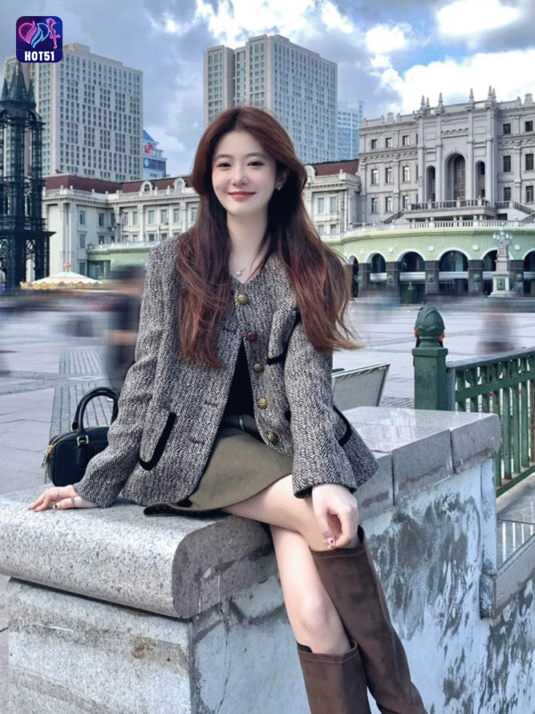 Beautiful girl live stream on Hot51 app